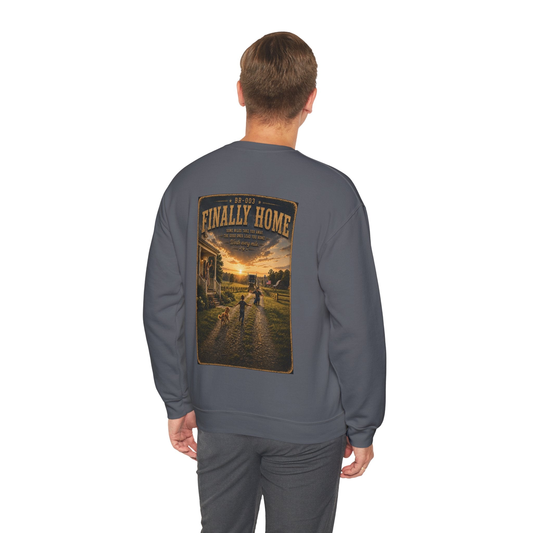 Finally Home™ | Heavy Blend Crewneck Sweatshirt | Broken Road Apparel Co.