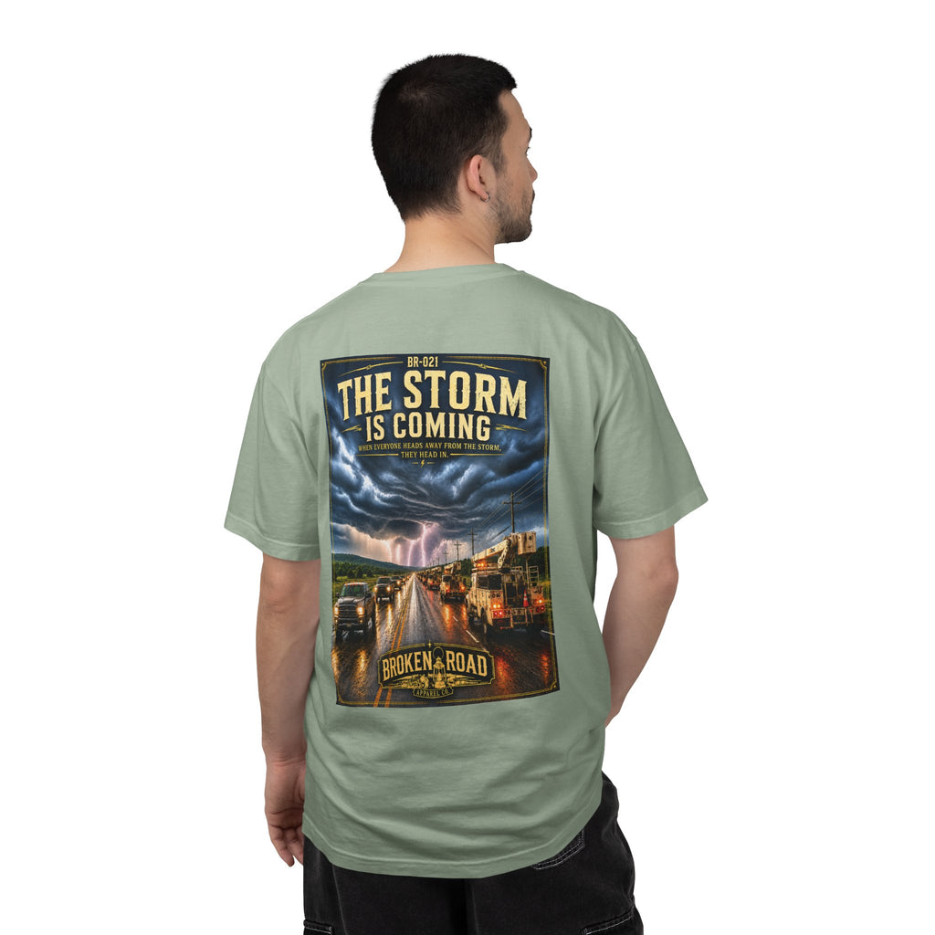 The Storm Is Coming™ | Premium Garment-Dyed T-Shirt | Broken Road Apparel Co.