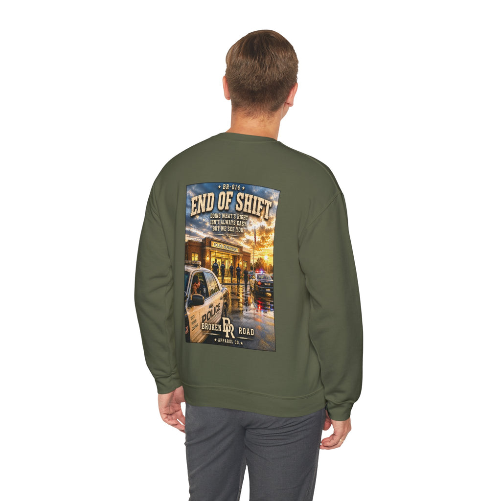 End Of Shift™ | Heavy Blend Crewneck Sweatshirt | Broken Road Apparel Co.