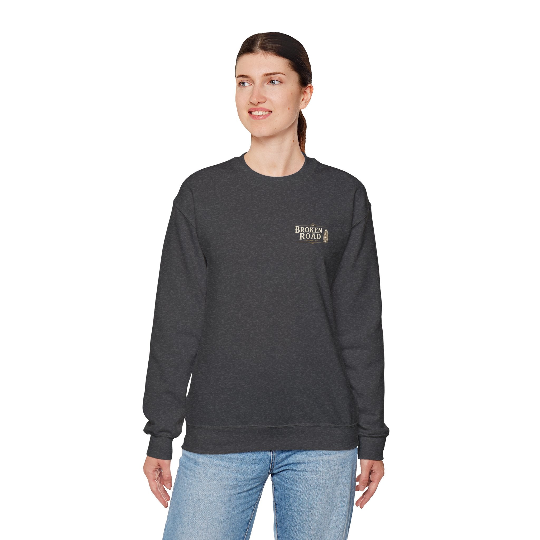 The Last Pass™ | Heavy Blend Crewneck Sweatshirt | Broken Road Apparel Co.