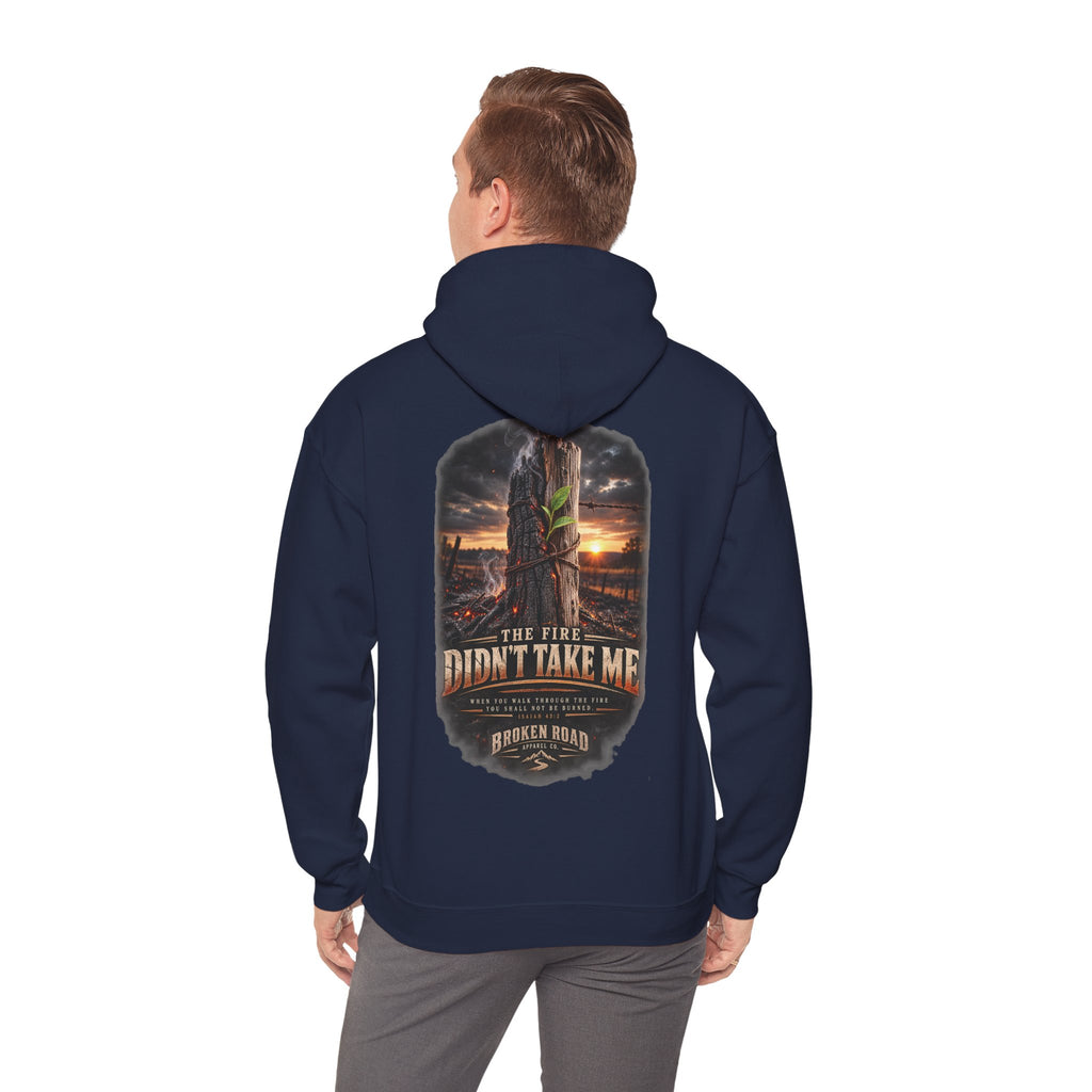 The Fire Didn't Take Me™ - The Narrow Road Collection | Heavy Blend Hoodie | Broken Road Apparel Co.