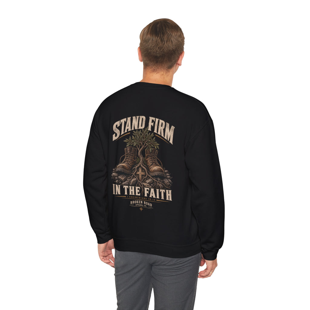 Stand Firm™ - The Narrow Road Collection | Heavy Blend Crewneck Sweatshirt | Broken Road Apparel Co.