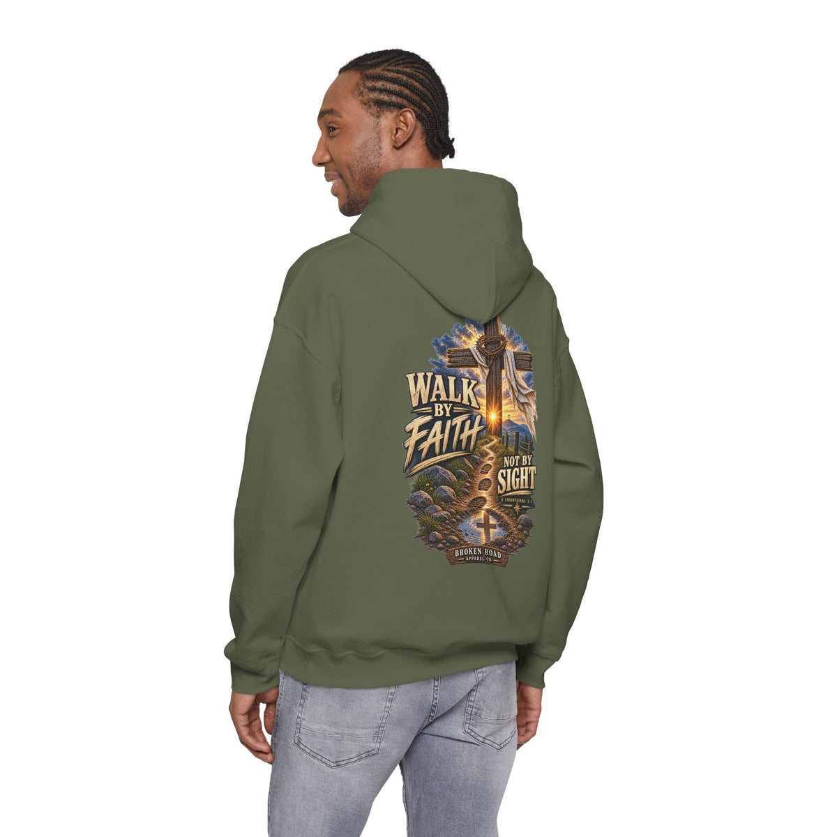 Walk By Faith™ - The Narrow Road Collection | Heavy Blend Hoodie | Broken Road Apparel Co.