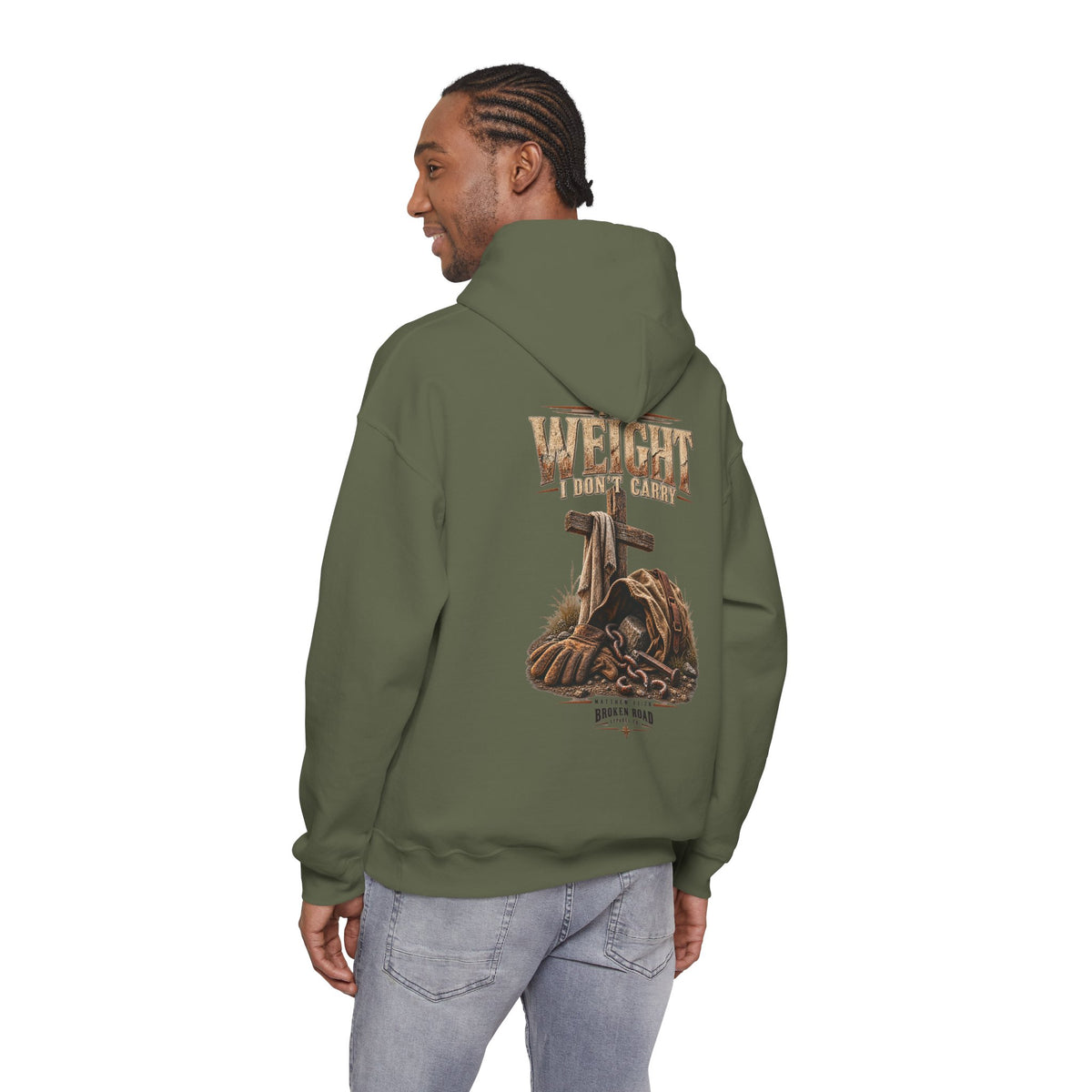 The Weight I Don't Carry™ - The Narrow Road Collection | Heavy Blend Hoodie | Broken Road Apparel Co.
