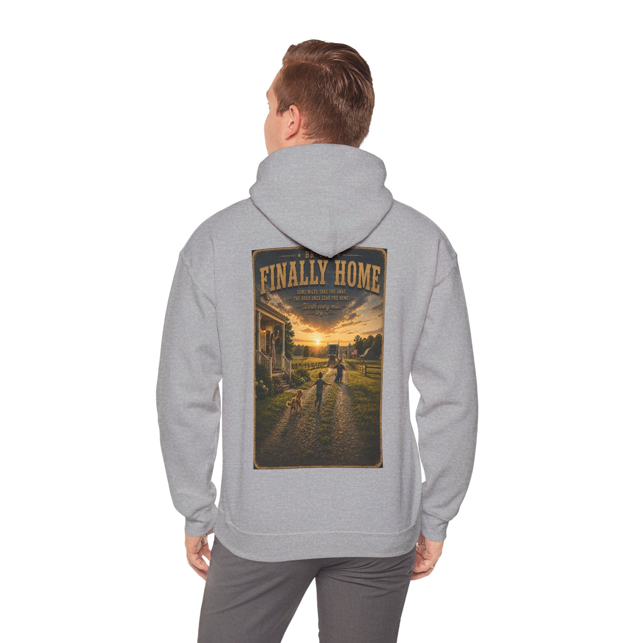 Finally Home™ | Heavy Blend Hoodie | Broken Road Apparel Co.
