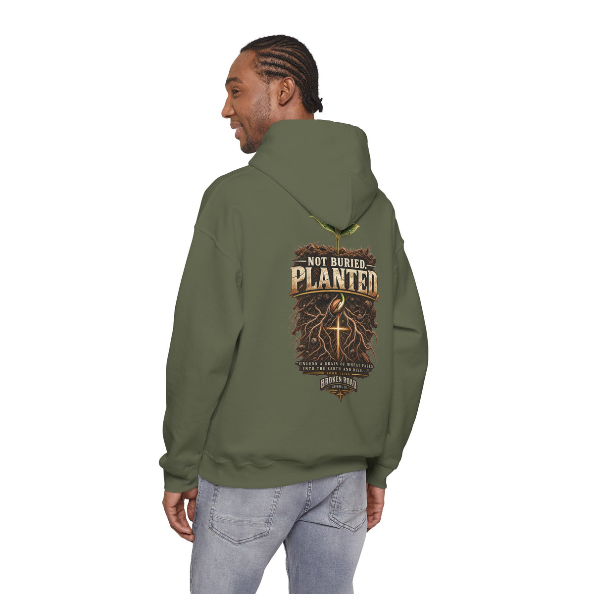Not Buried. Planted™ - The Narrow Road Collection | Heavy Blend Hoodie | Broken Road Apparel Co.