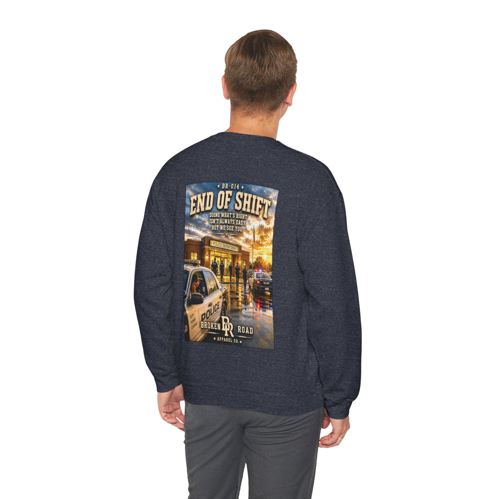 End Of Shift™ | Heavy Blend Crewneck Sweatshirt | Broken Road Apparel Co.