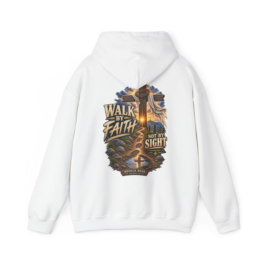 Walk By Faith™ - The Narrow Road Collection | Heavy Blend Hoodie | Broken Road Apparel Co.