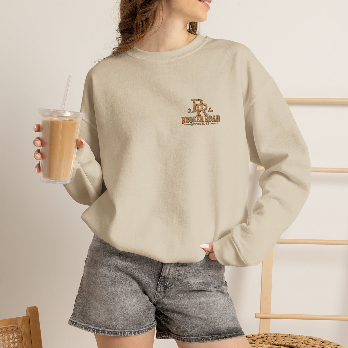 Miles Behind Me. Road Ahead™ | Heavy Blend Crewneck Sweatshirt | Broken Road Apparel Co.