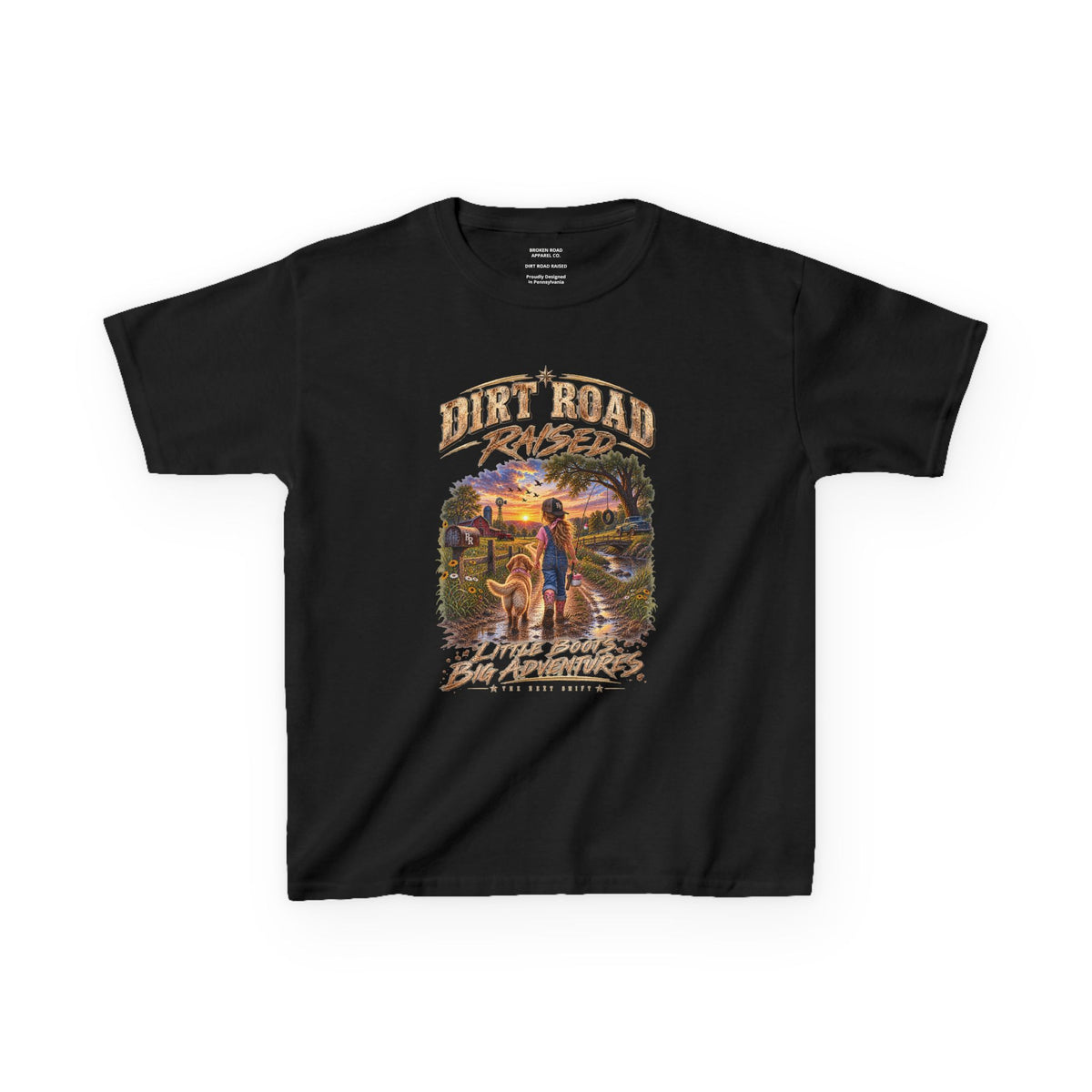 Dirt Road Raised – Female Kids Graphic Tee  | Broken Road Apparel Co.