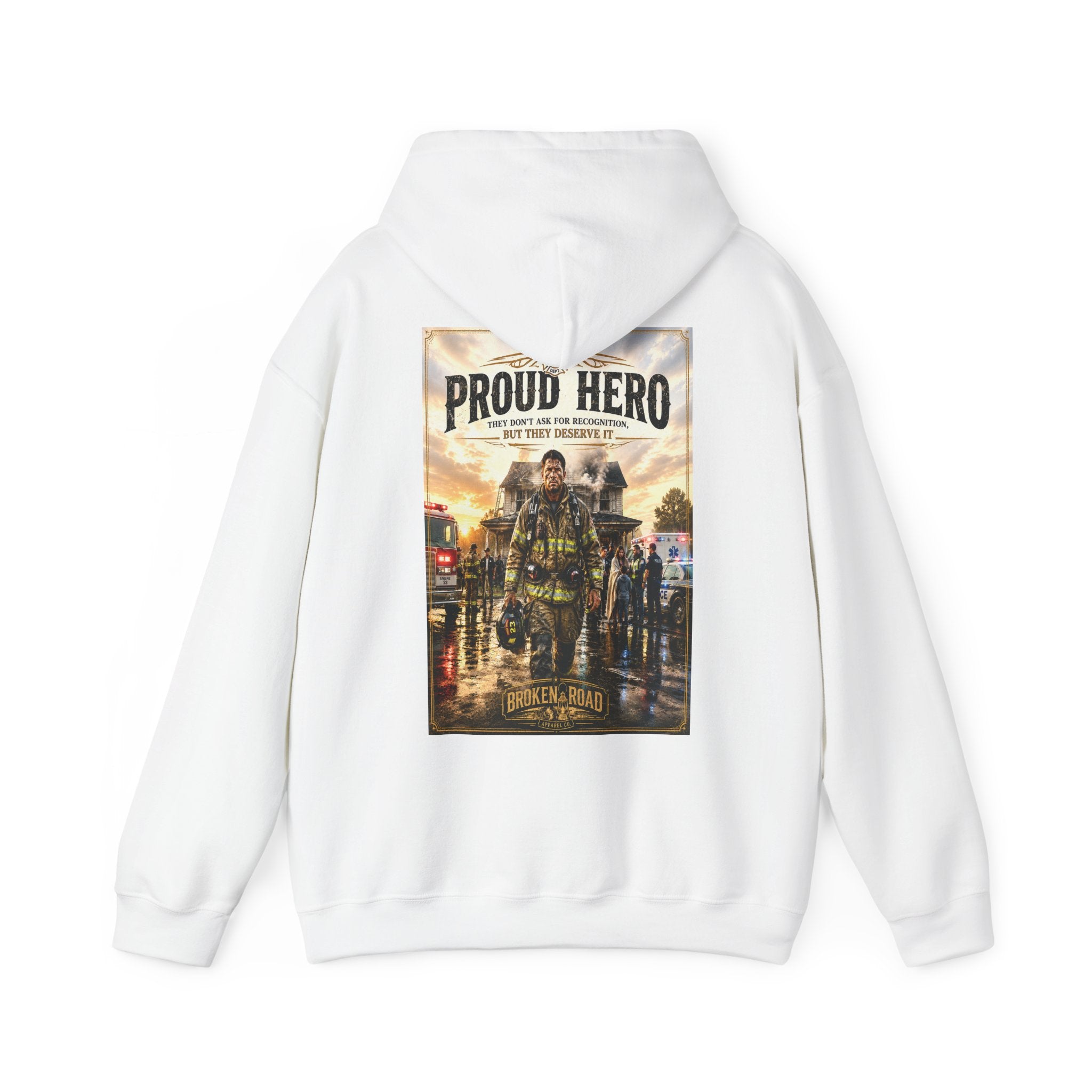 Proud Hero™ | Heavy Blend Hoodie | Broken Road Apparel Co.