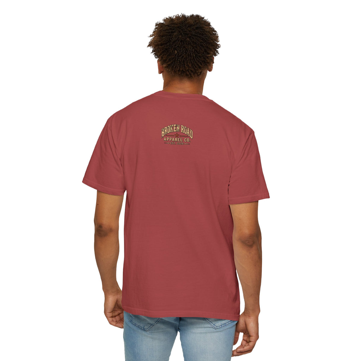 The Road Behind Made Me – Vintage Broken Road T-Shirt / Unisex Garment-Dyed T-shirt