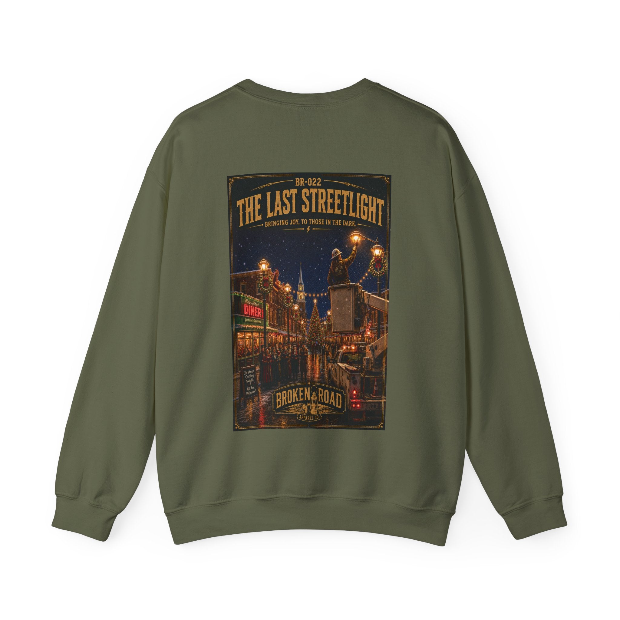 The Last Streetlight™ | Heavy Blend Crewneck Sweatshirt | Broken Road Apparel Co.