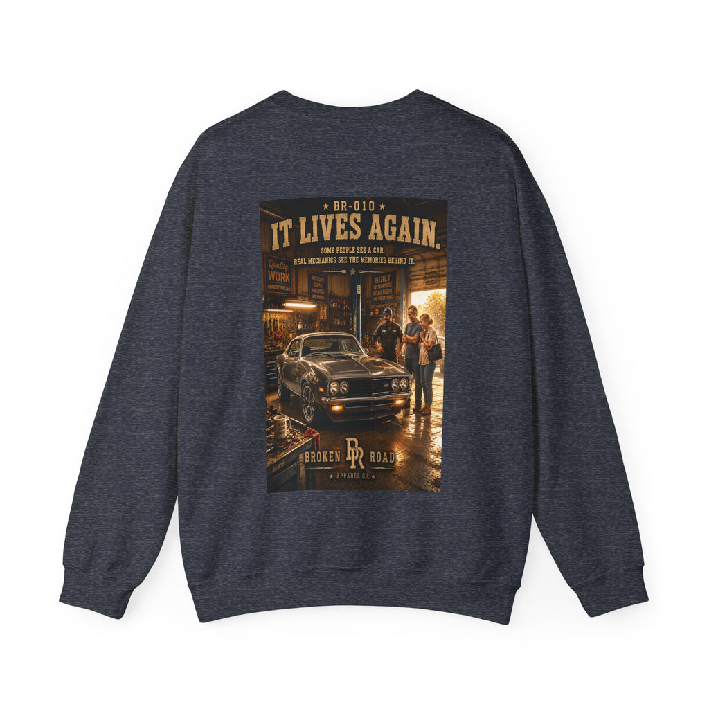 It Lives Again™ | Heavy Blend Crewneck Sweatshirt | Broken Road Apparel Co.
