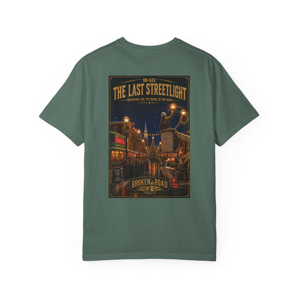 The Last Streetlight™ | Premium Garment-Dyed T-Shirt | Broken Road Apparel Co.