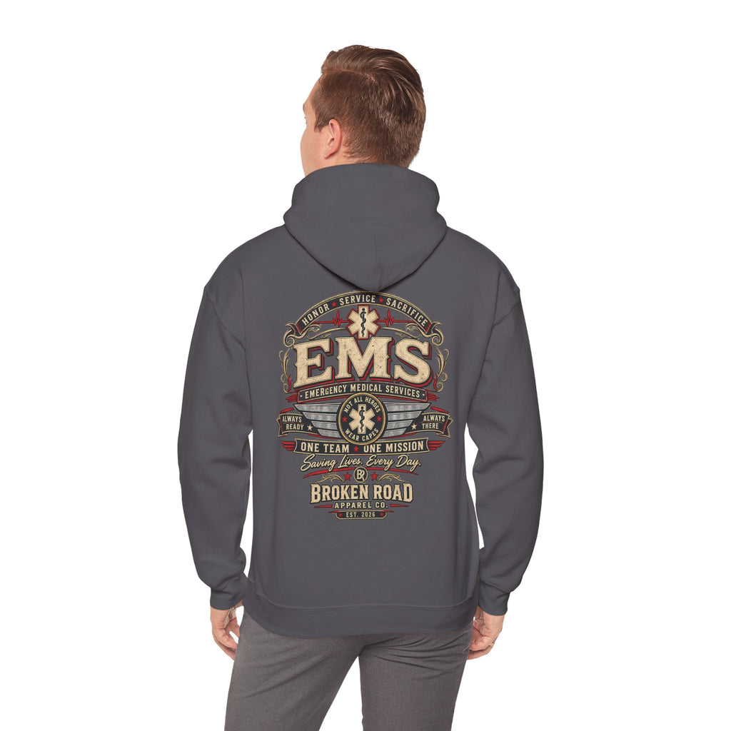Honor • Service • Sacrifice™ | EMS Heavy Blend Hoodie | Broken Road Apparel Co.