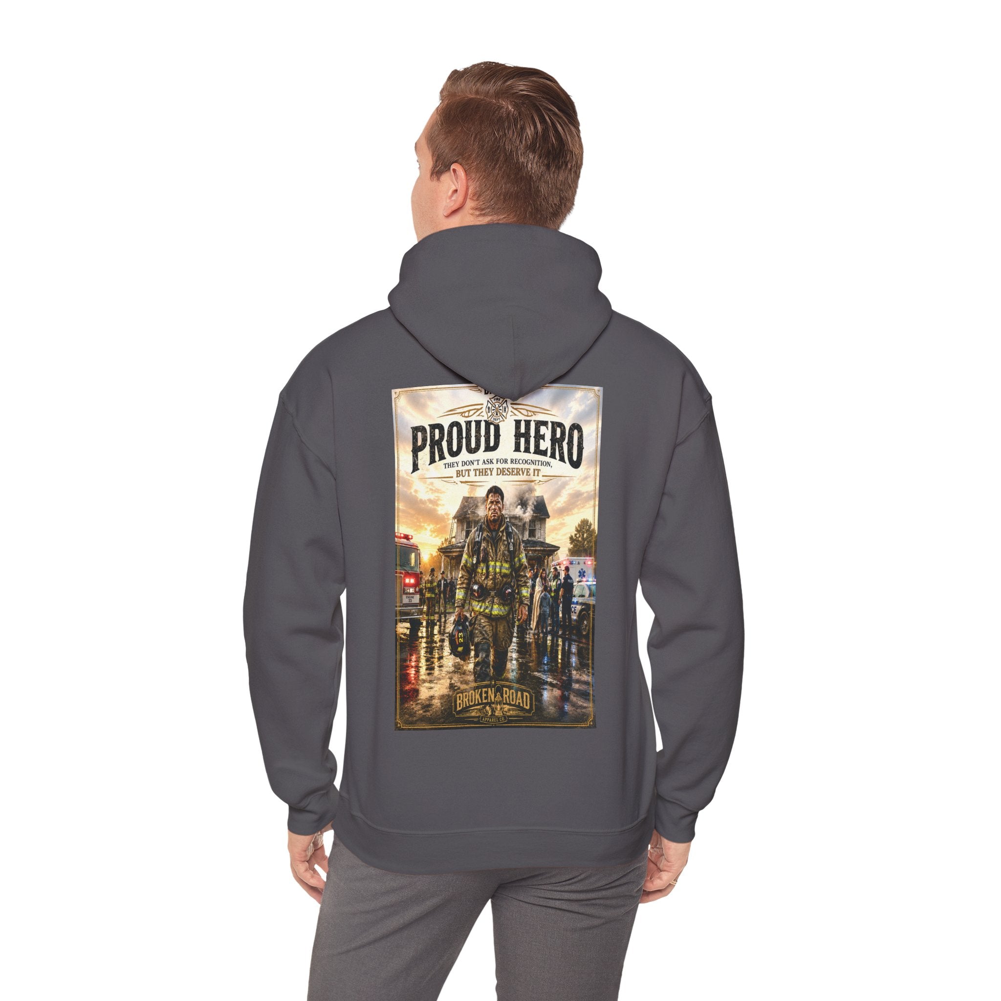 Proud Hero™ | Heavy Blend Hoodie | Broken Road Apparel Co.