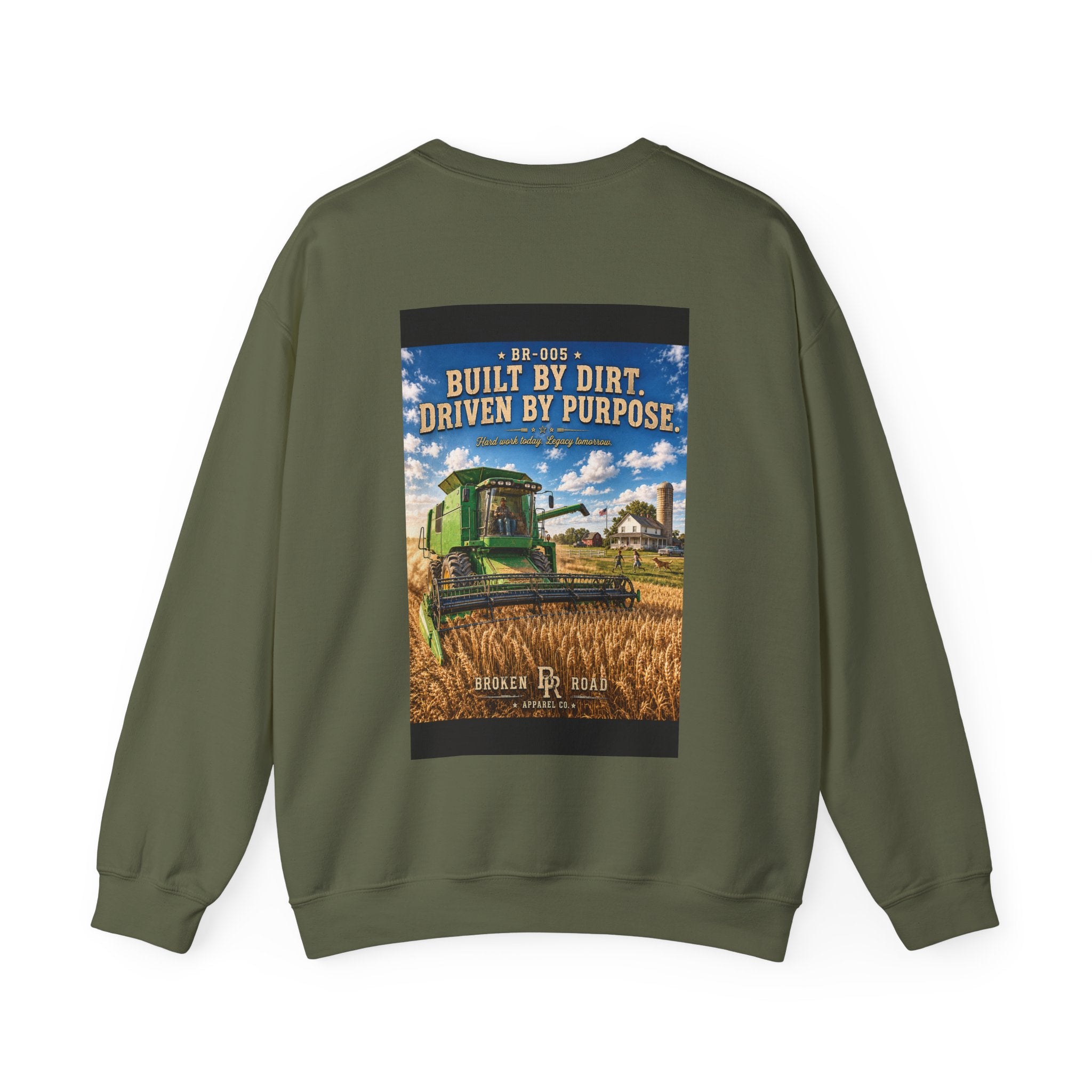 Built By Dirt™ | Heavy Blend Crewneck Sweatshirt | Broken Road Apparel Co.