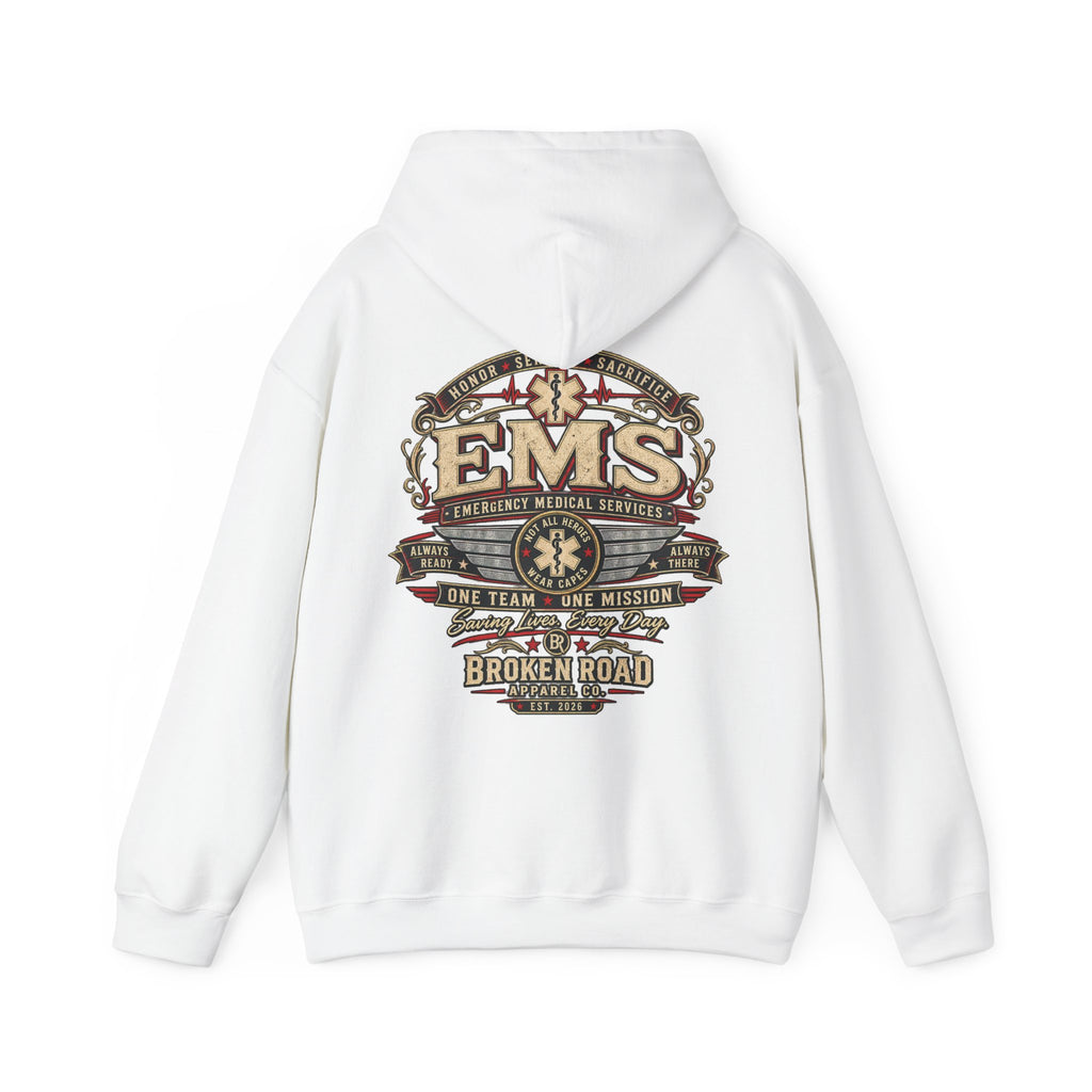 Honor • Service • Sacrifice™ | EMS Heavy Blend Hoodie | Broken Road Apparel Co.
