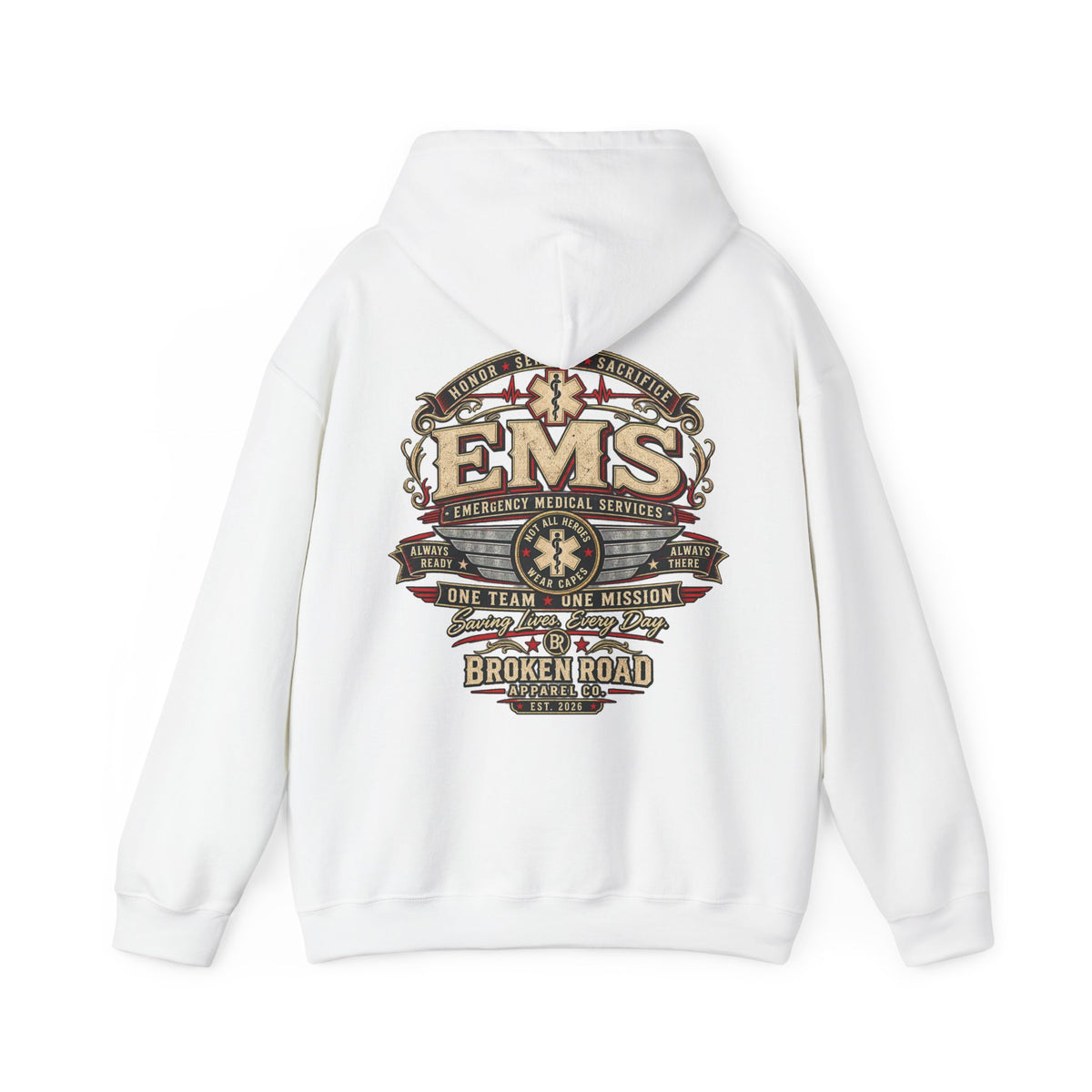 Honor • Service • Sacrifice™ | EMS Heavy Blend Hoodie | Broken Road Apparel Co.