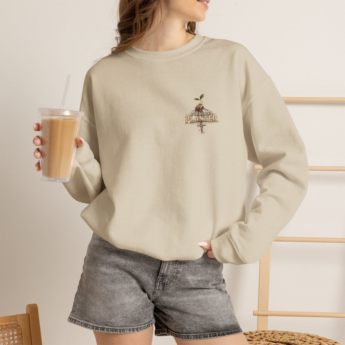 Not Buried. Planted.™ - The Narrow Road Collection | Heavy Blend Crewneck Sweatshirt | Broken Road Apparel Co.