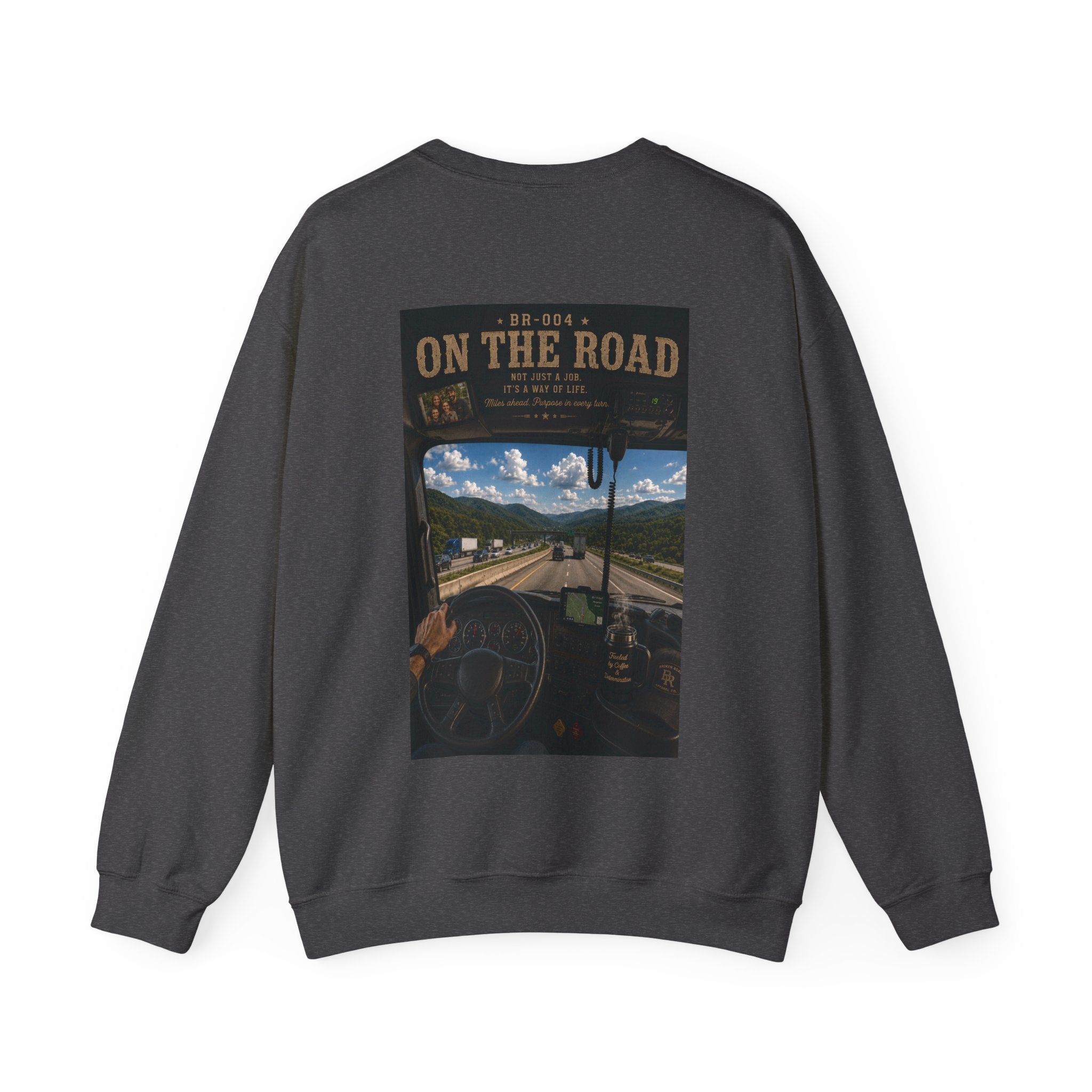 On The Road™ | Heavy Blend Crewneck Sweatshirt | Broken Road Apparel Co.