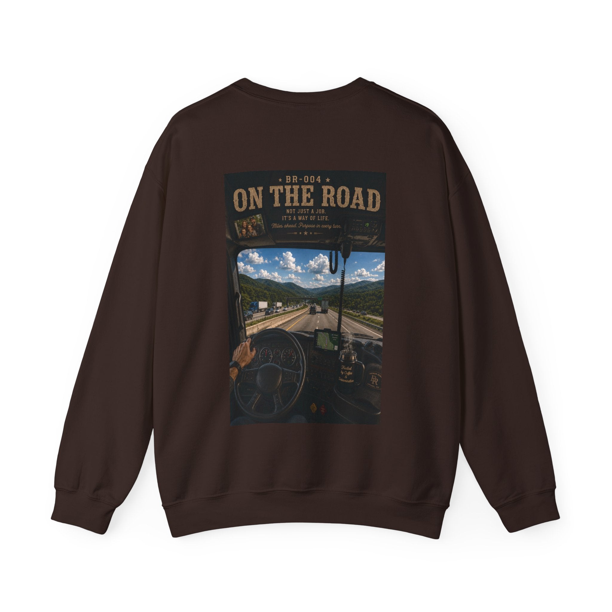 On The Road™ | Heavy Blend Crewneck Sweatshirt | Broken Road Apparel Co.