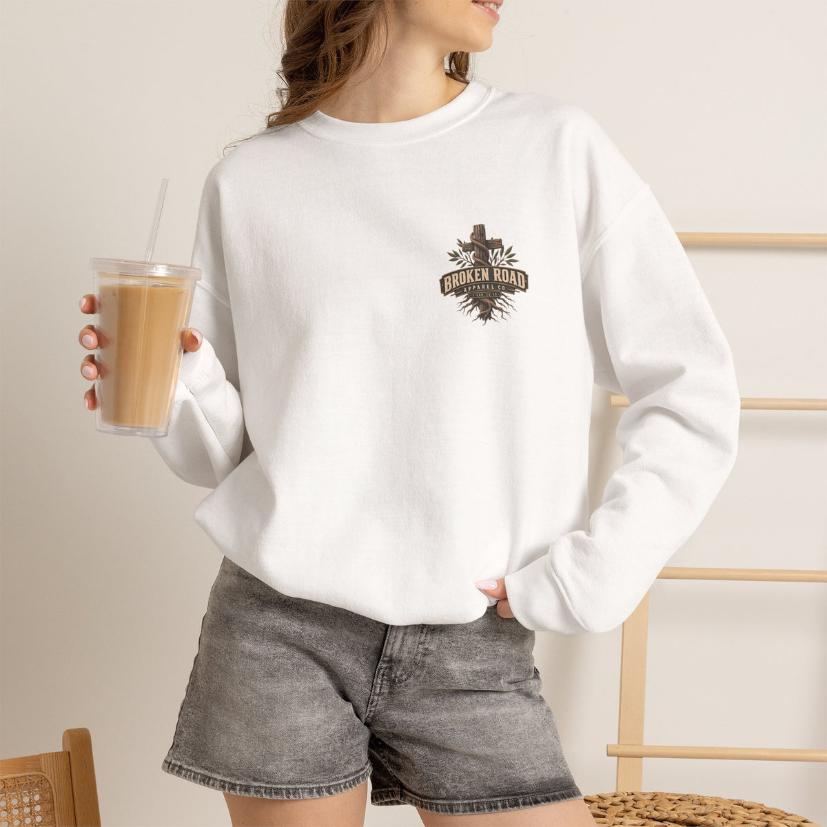 Stand Firm™ - The Narrow Road Collection | Heavy Blend Crewneck Sweatshirt | Broken Road Apparel Co.