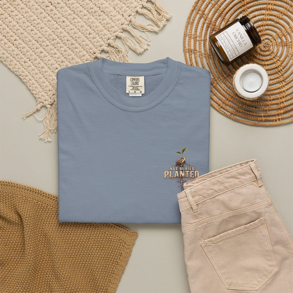 Not Buried. Planted.™ - The Narrow Road Collection | Premium Garment-Dyed T-Shirt | Broken Road Apparel Co.