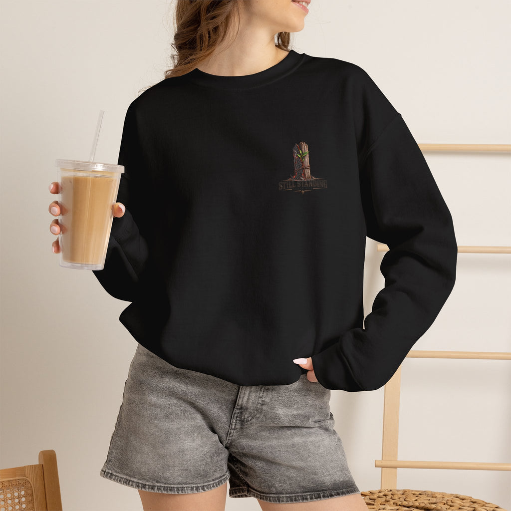 The Fire Didn't Take Me™ - The Narrow Road Collection | Heavy Blend Crewneck Sweatshirt | Broken Road Apparel Co.