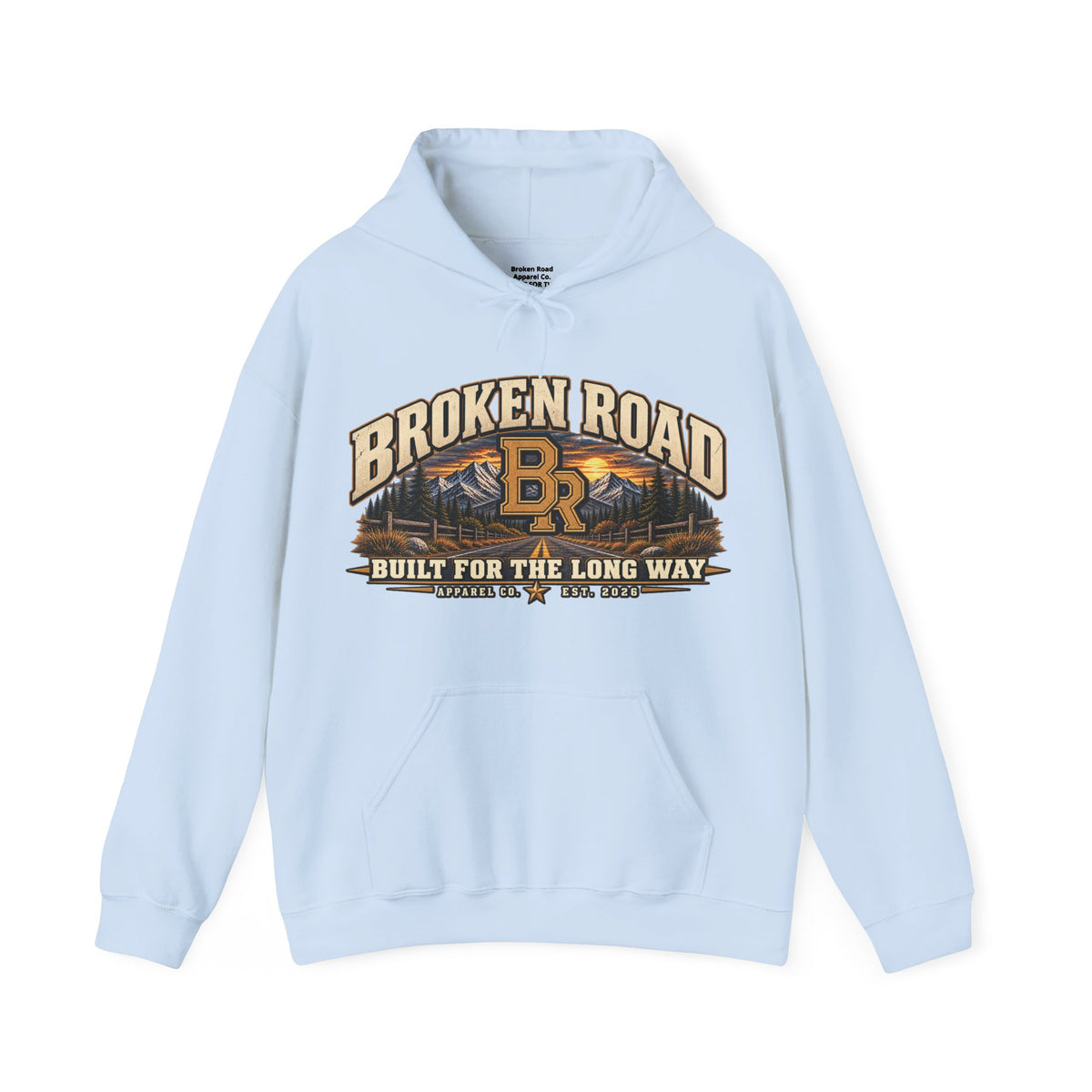 Built For The Long Way™ - Broken Road Gear | Heavy Blend Hoodie | Broken Road Apparel Co.