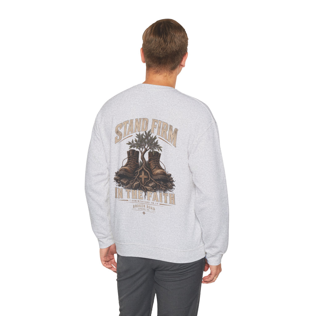 Stand Firm™ - The Narrow Road Collection | Heavy Blend Crewneck Sweatshirt | Broken Road Apparel Co.