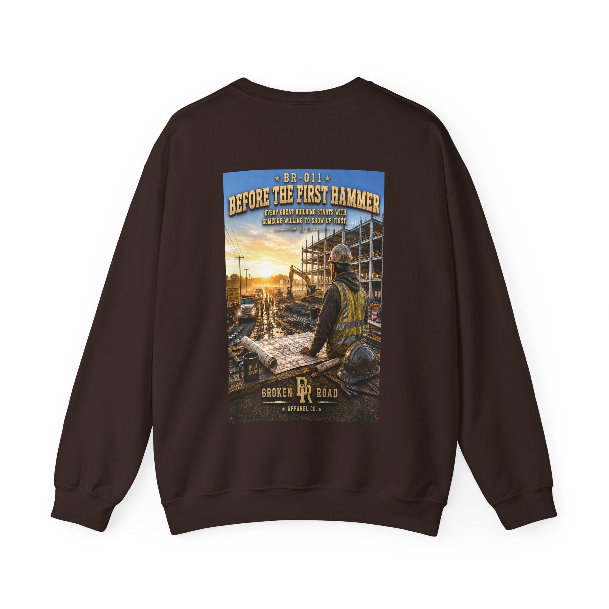 Before The First Hammer™ | Heavy Blend Crewneck Sweatshirt | Broken Road Apparel Co.