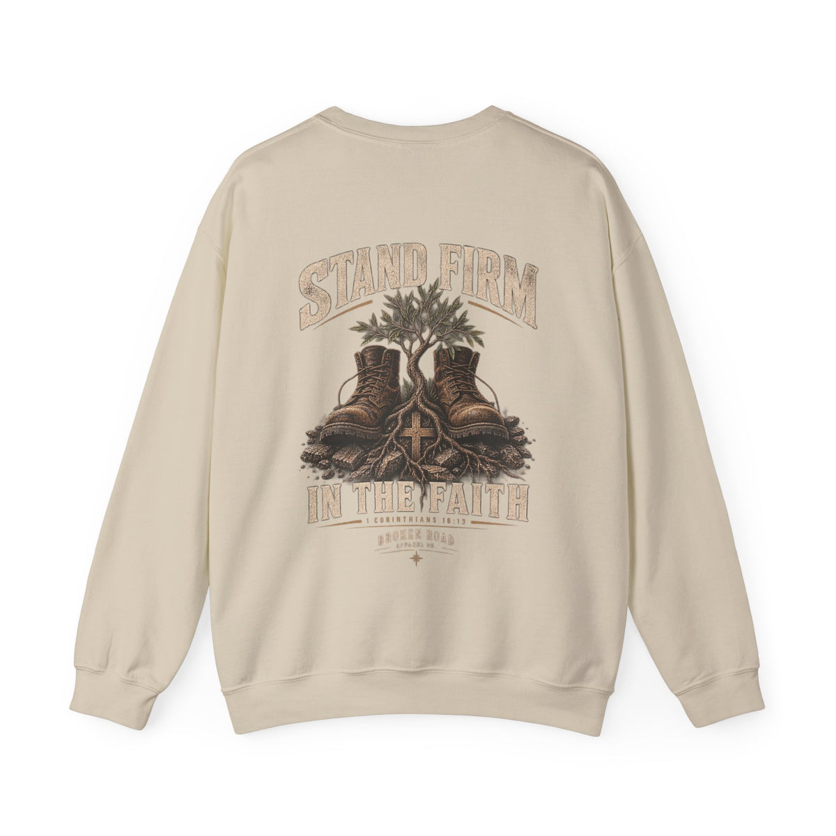 Stand Firm™ - The Narrow Road Collection | Heavy Blend Crewneck Sweatshirt | Broken Road Apparel Co.
