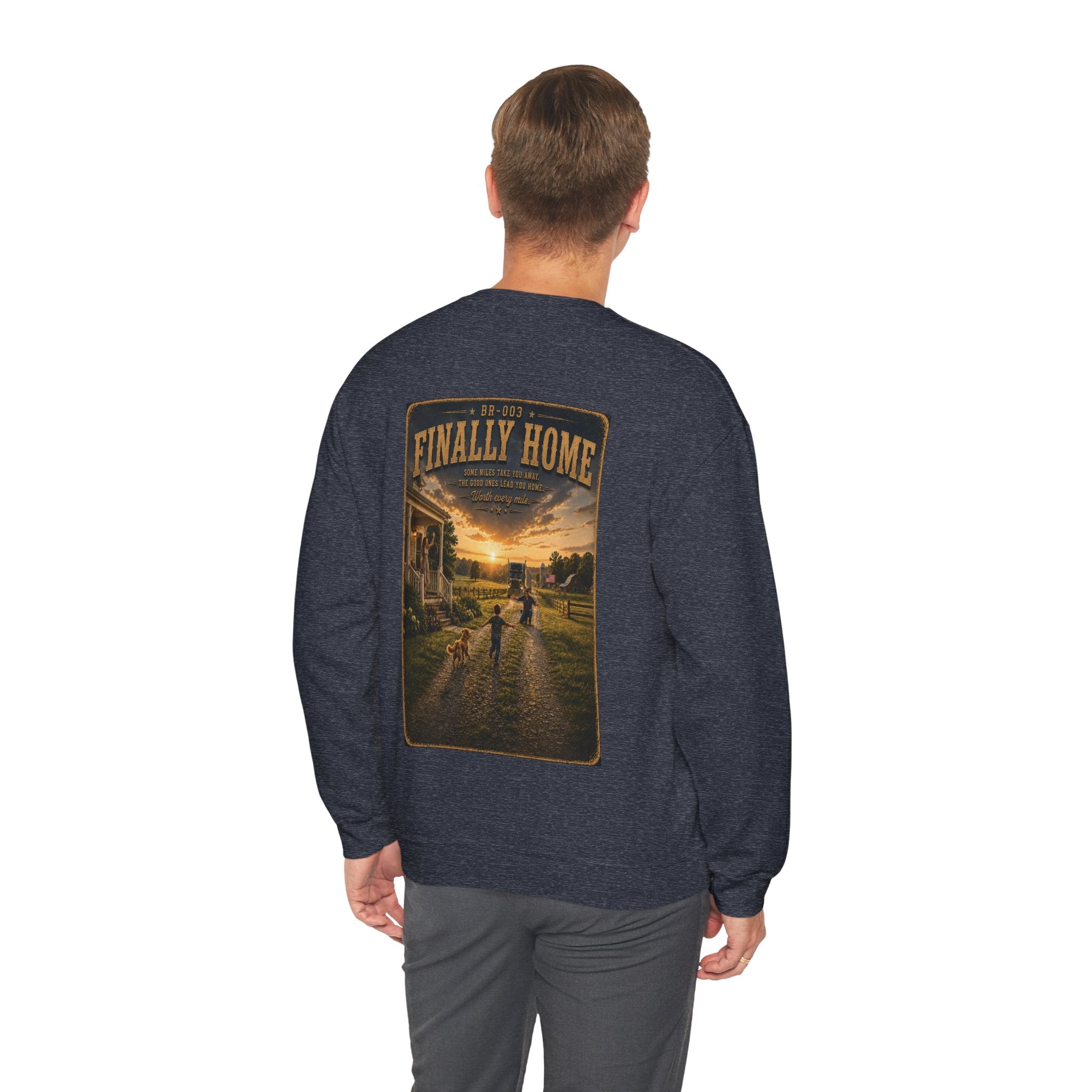 Finally Home™ | Heavy Blend Crewneck Sweatshirt | Broken Road Apparel Co.