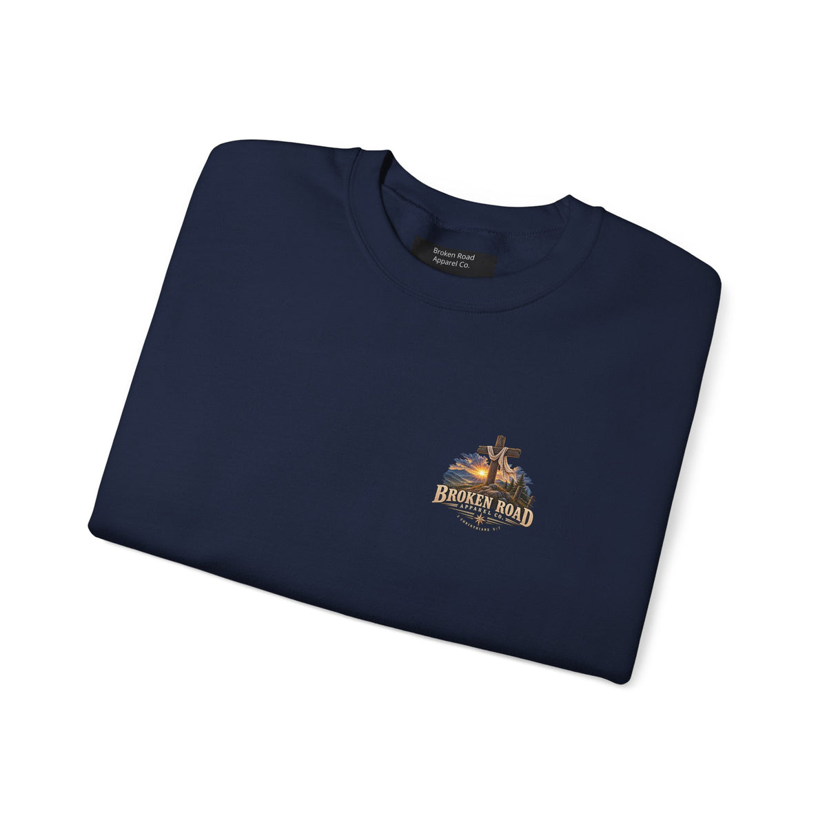 Walk By Faith — The Narrow Road Collection™ | Heavy Blend Crewneck Sweatshirt | Broken Road Apparel Co.