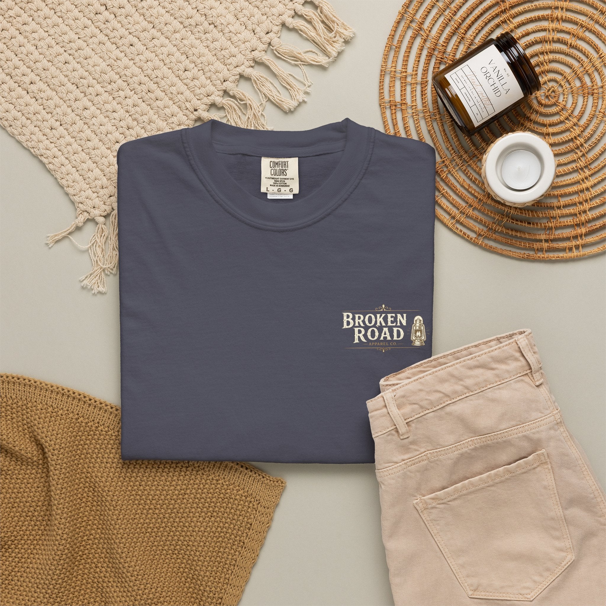 On The Road™ | Premium Garment-Dyed T-Shirt | Broken Road Apparel Co.