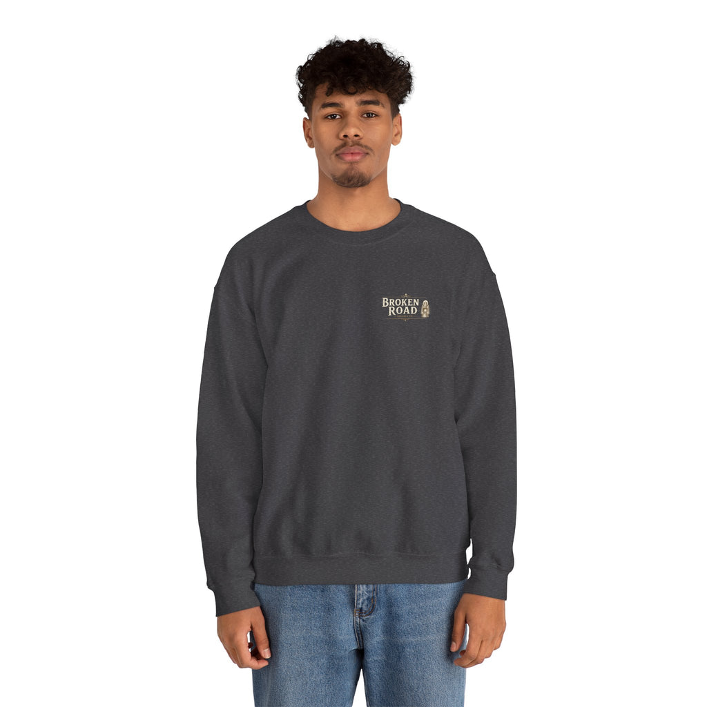 The Last Streetlight™ | Heavy Blend Crewneck Sweatshirt | Broken Road Apparel Co.