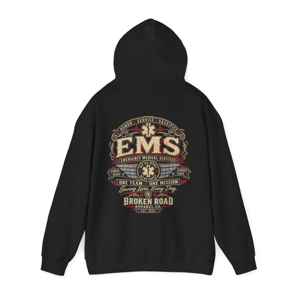 Honor • Service • Sacrifice™ | EMS Heavy Blend Hoodie | Broken Road Apparel Co.
