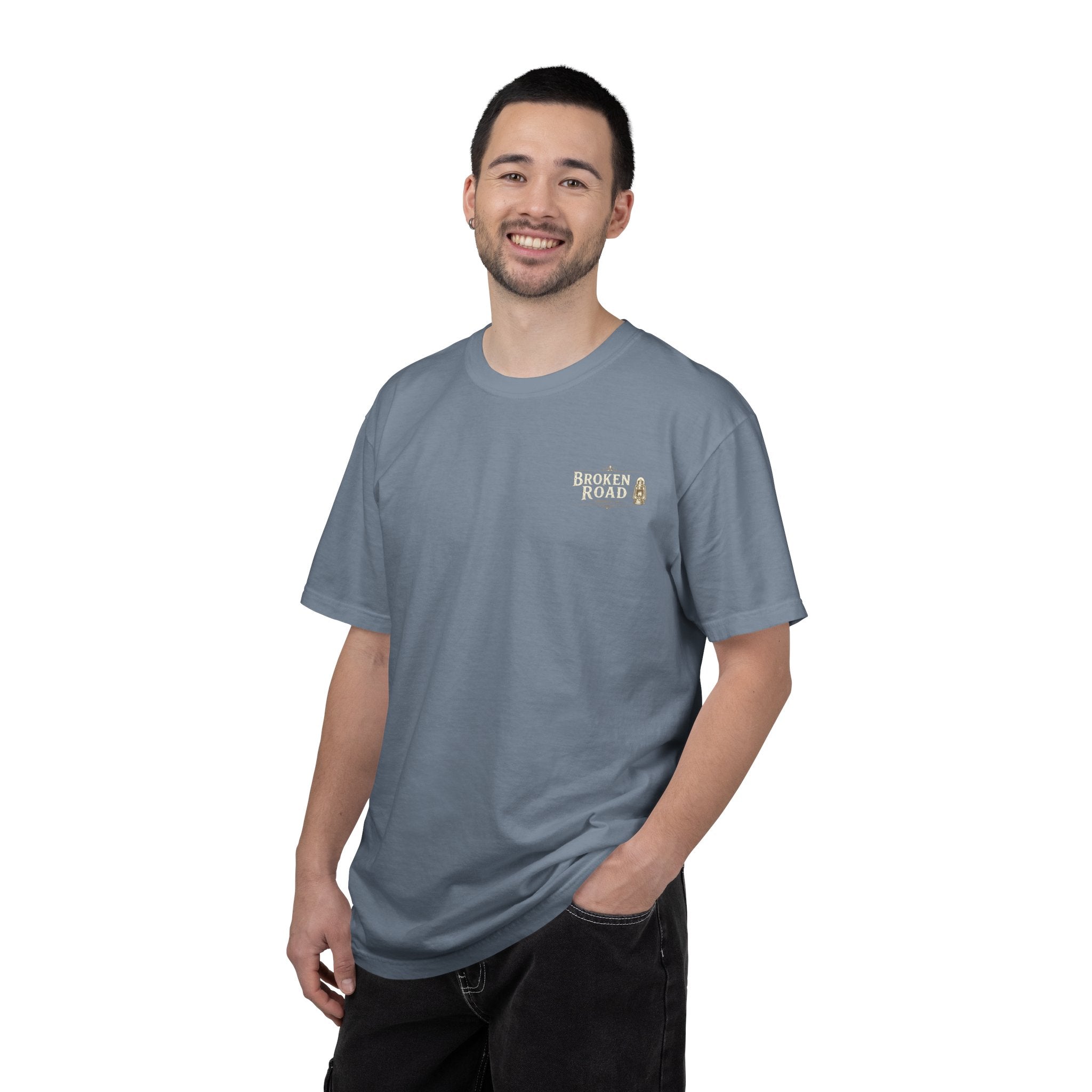 The Last Streetlight™ | Premium Garment-Dyed T-Shirt | Broken Road Apparel Co.