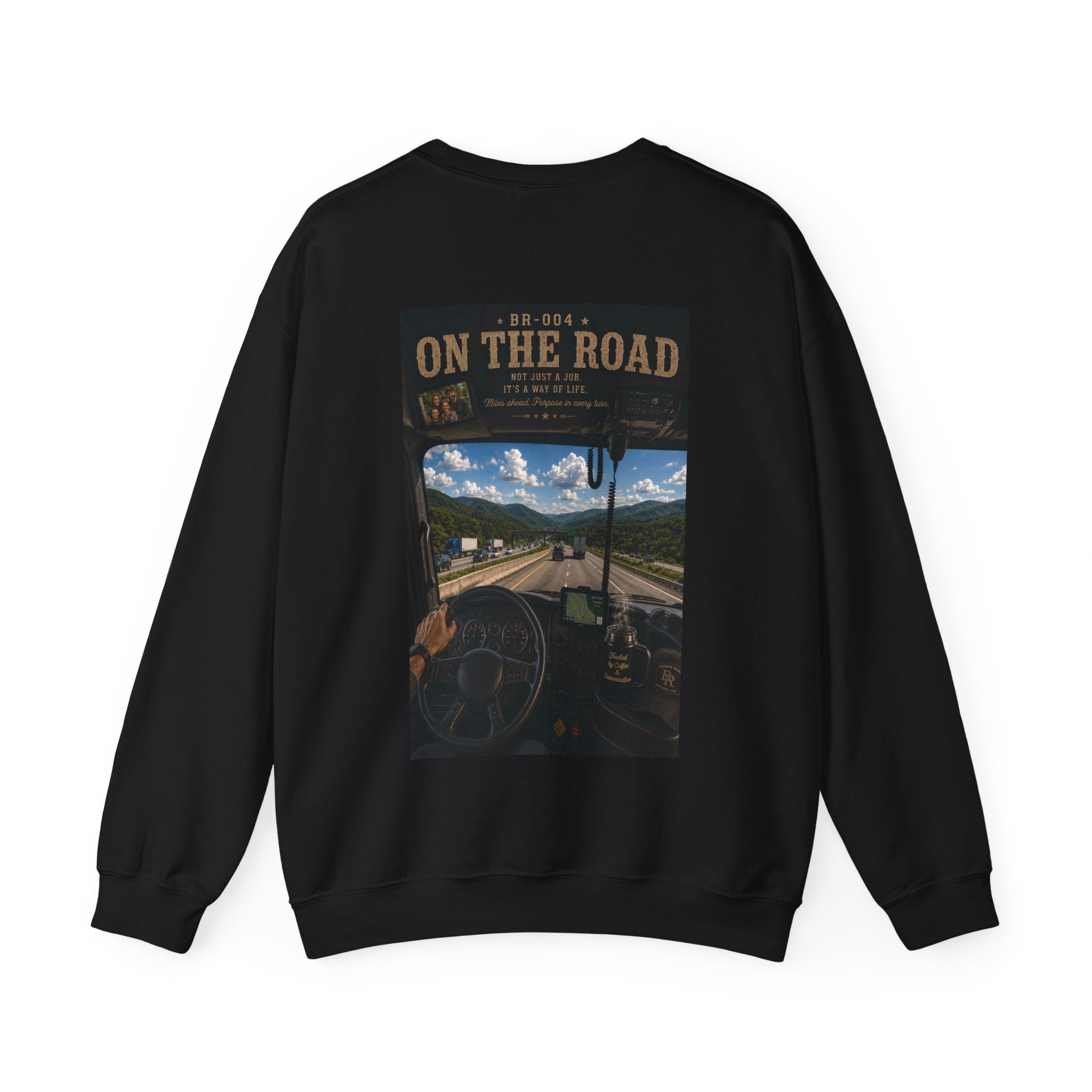 On The Road™ | Heavy Blend Crewneck Sweatshirt | Broken Road Apparel Co.