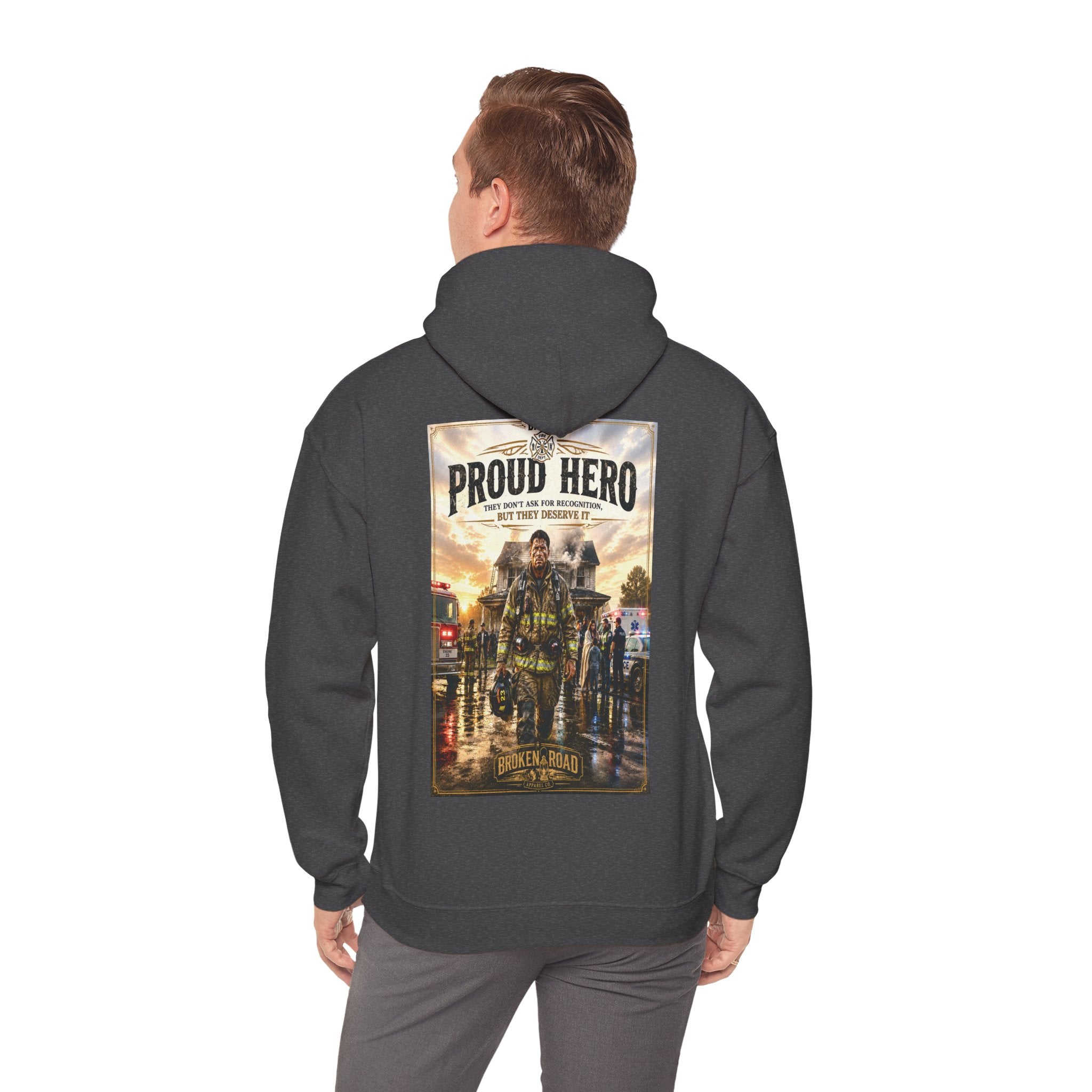 Proud Hero™ | Heavy Blend Hoodie | Broken Road Apparel Co.