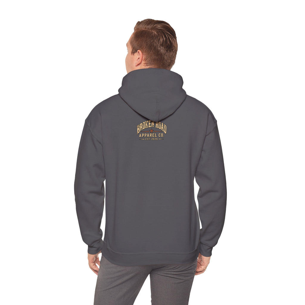 The Road Behind Made Me™ | Heavy Blend Hoodie | Broken Road Apparel Co.
