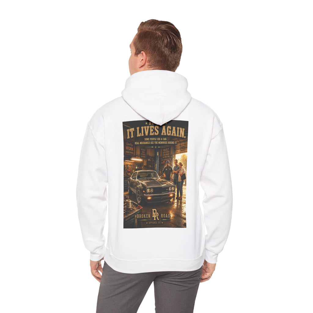 It Lives Again™ | Heavy Blend Hoodie | Broken Road Apparel Co.