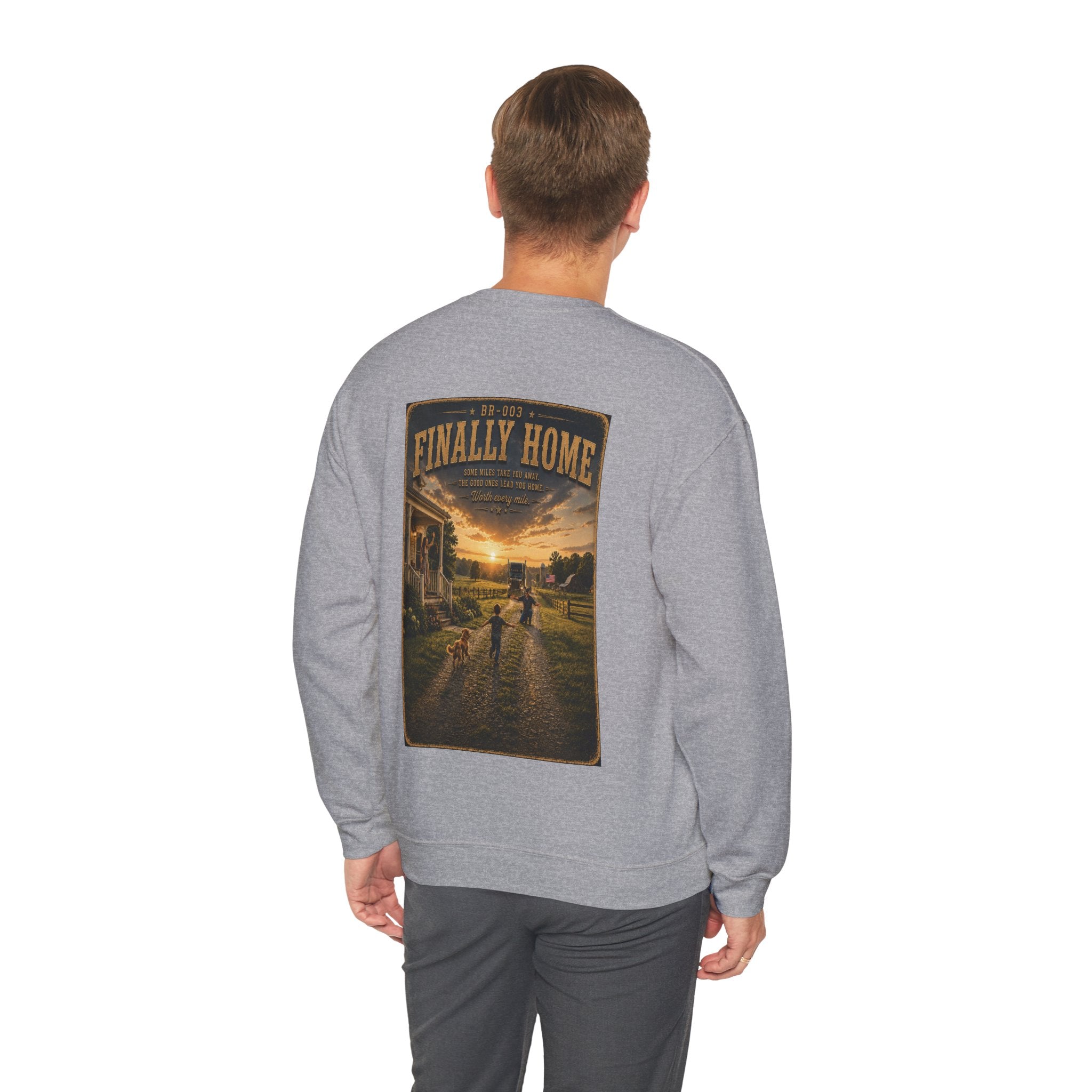 Finally Home™ | Heavy Blend Crewneck Sweatshirt | Broken Road Apparel Co.