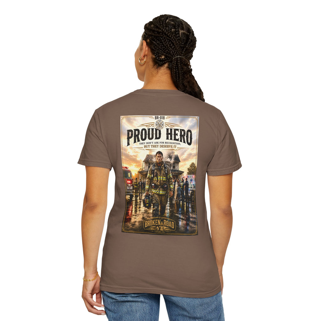 Proud Hero™ | Premium Garment-Dyed T-Shirt | Broken Road Apparel Co.