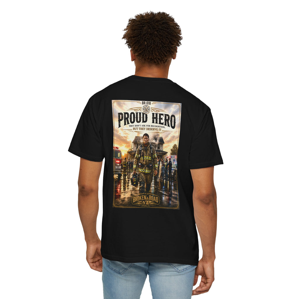 Proud Hero™ | Premium Garment-Dyed T-Shirt | Broken Road Apparel Co.