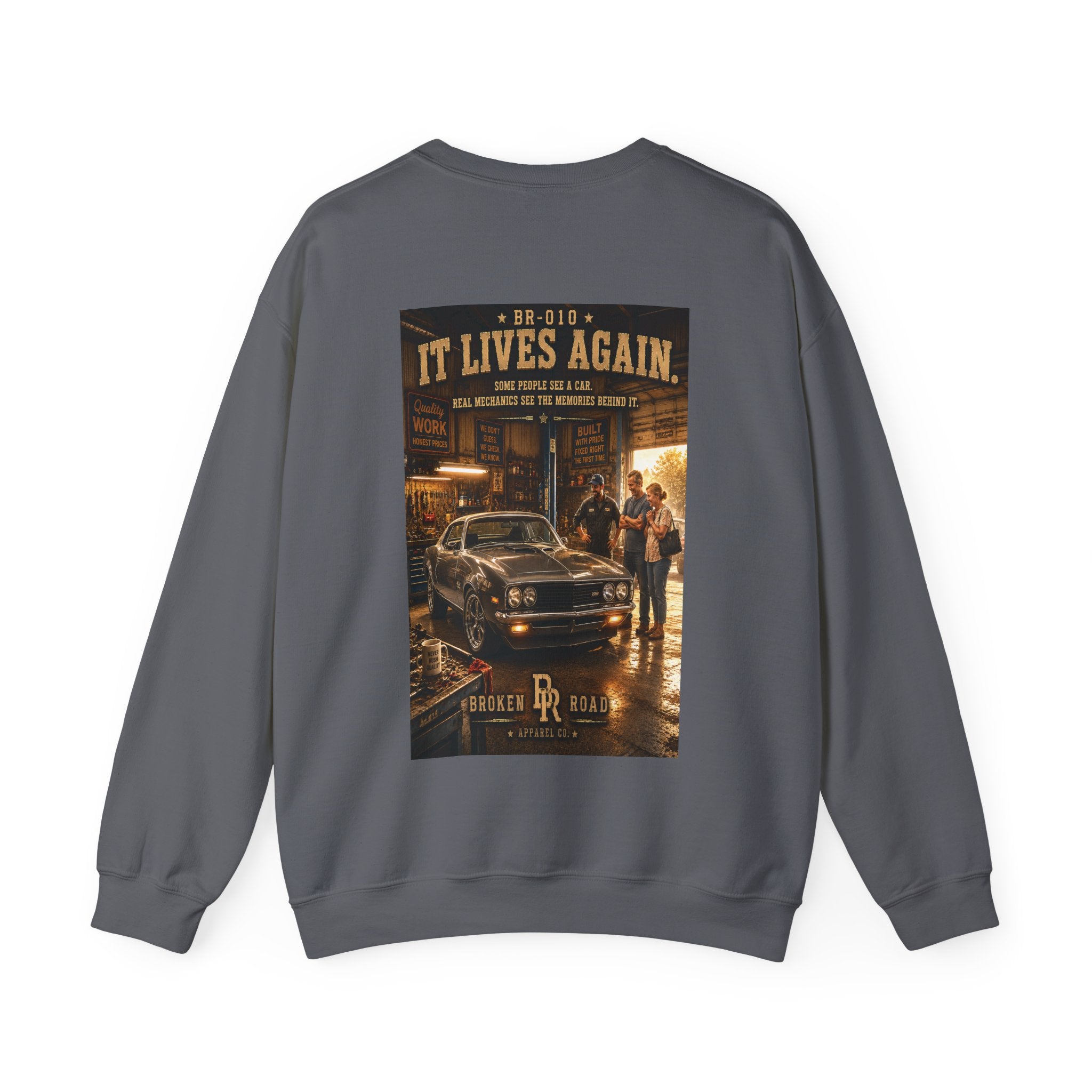 It Lives Again™ | Heavy Blend Crewneck Sweatshirt | Broken Road Apparel Co.