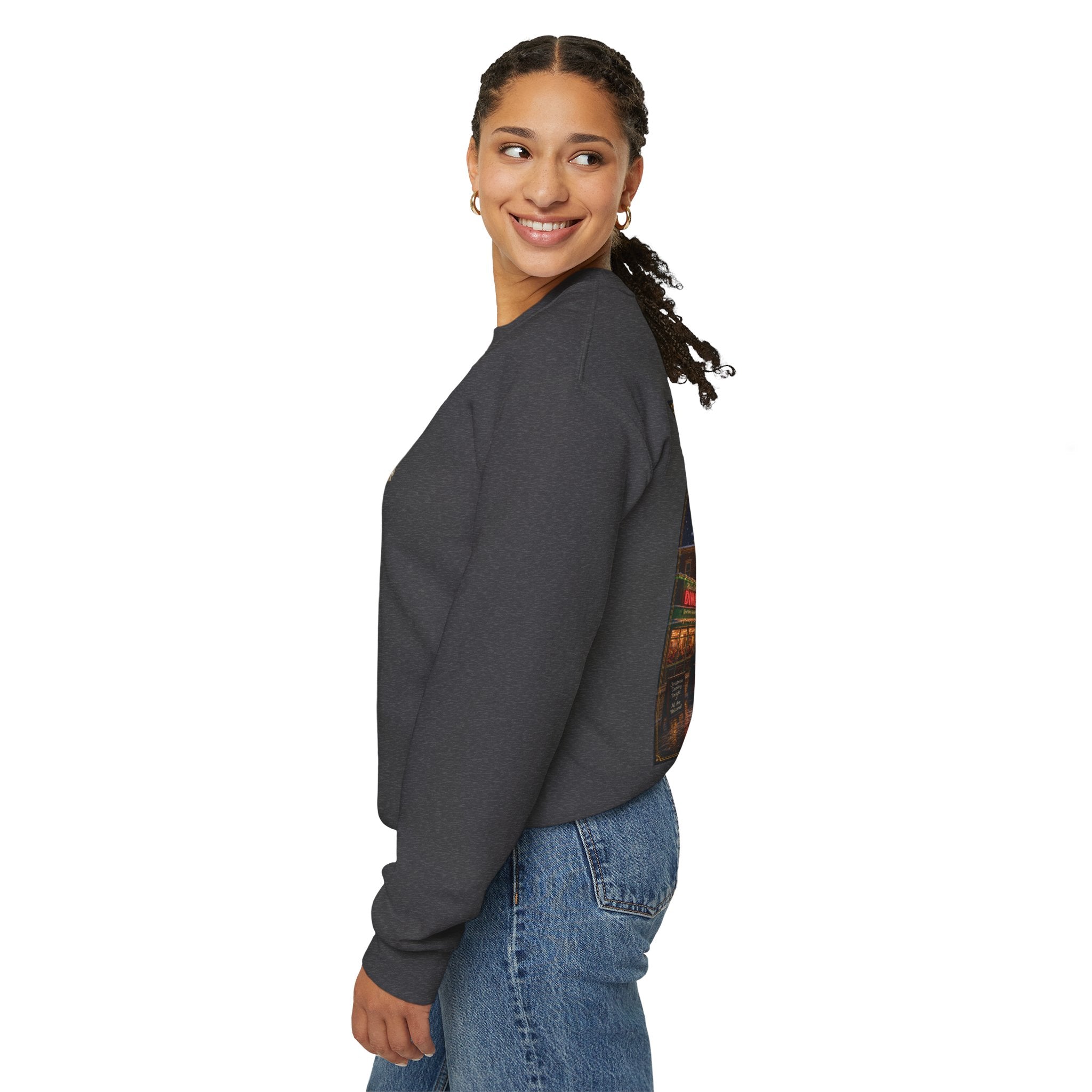 The Last Streetlight™ | Heavy Blend Crewneck Sweatshirt | Broken Road Apparel Co.