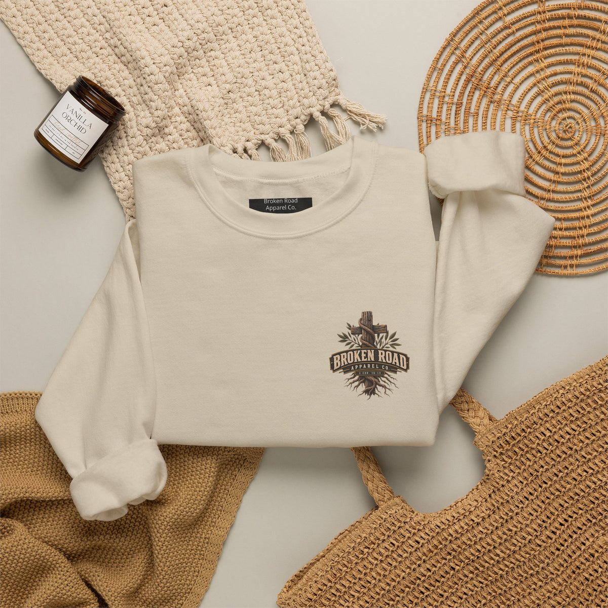 Stand Firm™ - The Narrow Road Collection | Heavy Blend Crewneck Sweatshirt | Broken Road Apparel Co.